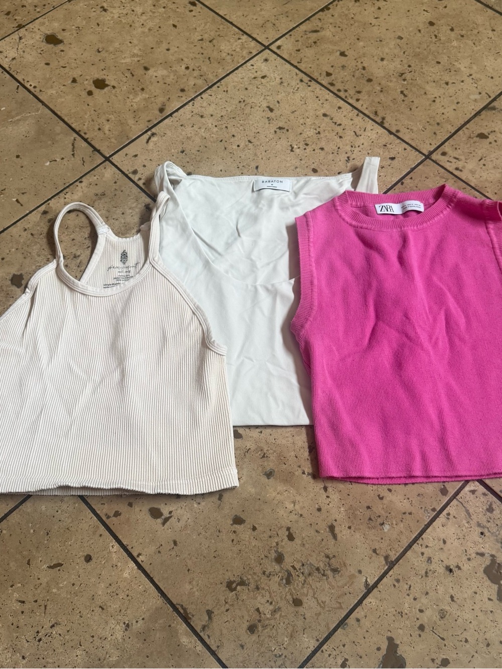 ☀️Zara, BABATON, and free people tank tops all size medium